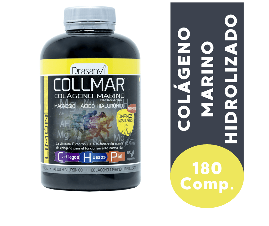 Colágeno Marino Hidrolizado + Vitamina C + Calcio + Magnesio + Ácido Hialurónico DRASANVI – 180 Comprimidos