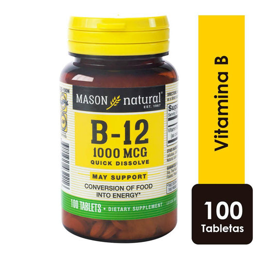 Vitamina B-12 1000mcg - 100 Tabletas Sublinguales