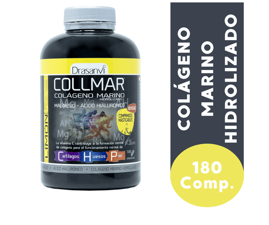 Colágeno Marino Hidrolizado + Vitamina C + Calcio + Magnesio + Ácido Hialurónico DRASANVI – 180 Comprimidos